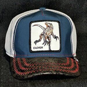 Goorin Bros The Farm CLEVER NWOT Dinosaur Mesh Trucker Cap SM/MD RARE